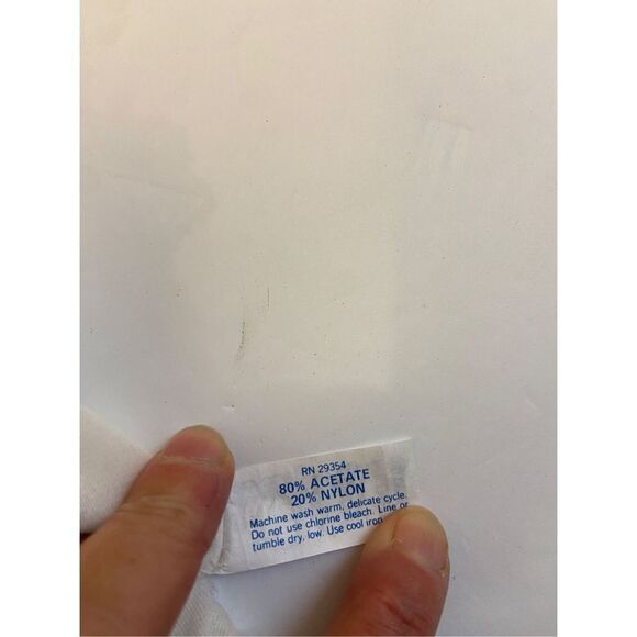 Glencraft Lingerie Union Tag Made in USA gown medium white red #29354 - Picture 8 of 8